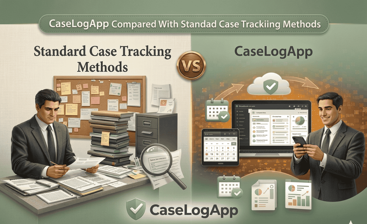 CaseLogApp Compared With Standard Case Tracking Methods