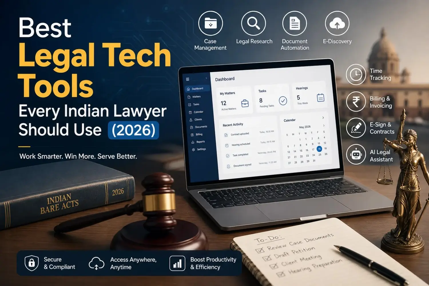 Best Legal Tech Tools Every Indian Lawyer Should Use (2026)